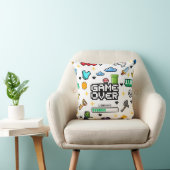 Retro Pixel Gaming Throw Cushion Video Gamer Gift クッション (椅子)