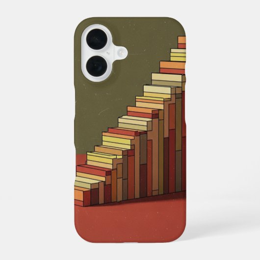 Retro Pixel Staircase iPhone 16ケース (裏面)