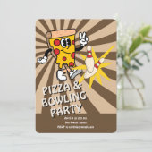 Retro Pizza and Bowling Birthday Invitation 招待状 (スタンド正面)