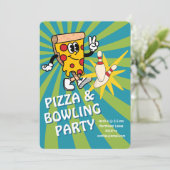 Retro Pizza and Bowling Birthday Invitation 招待状 (スタンド正面)