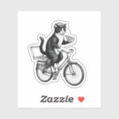 Retro Pizza Delivery Cat  シール (シート)