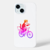 Retro Pizza Delivery Cat  Case-Mate iPhoneケース (裏面)