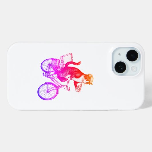 Retro Pizza Delivery Cat  Case-Mate iPhoneケース (裏面 (横))