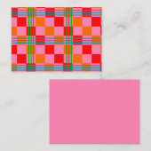 Retro Plaid  ノートカード (正面/裏面)