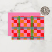 Retro Plaid  ノートカード (正面/裏面インサイチュ)