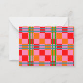 Retro Plaid  ノートカード (正面)