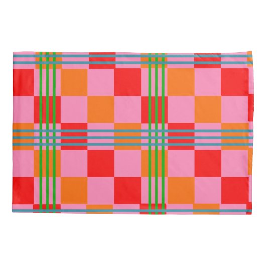 Retro Plaid  枕カバー (裏面)