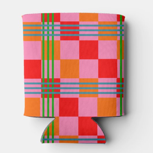 Retro Plaid  缶クーラー (裏面)