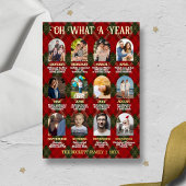 Retro Plaid Oh What A Year In Review 12 Photo Arch 箔シーズンカード