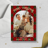 Retro Plaid Oh What A Year In Review 12 Photo Arch 箔シーズンカード