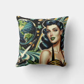 Retro Planet Pin-Up  クッション (裏面)