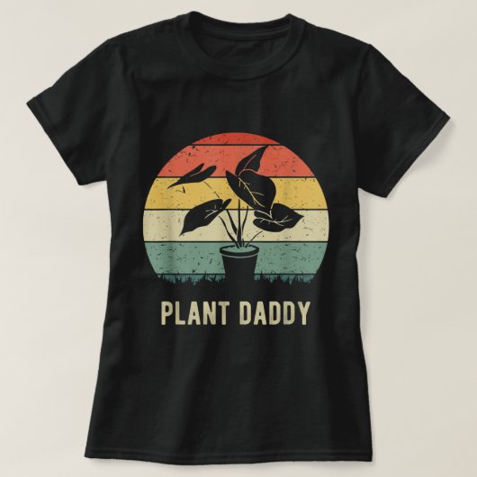 Retro Plant Daddy | Funny Gardener Gift Tシャツ (デザイン正面)