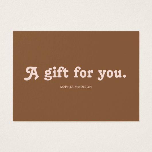 Retro Playful Minimalist Pink Brown Certificate (正面)