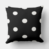 Retro Polka Dot Design – Vintage Aesthetic クッション (裏面)