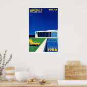 Retro Poolside Art Print Mid-Century Modern ポスター (キッチン)