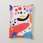 Retro Pop Abstract Blobs Pillow アクセントクッション (裏面(縦))
