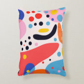 Retro Pop Abstract Blobs Pillow アクセントクッション (正面(垂直))