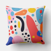 Retro Pop Abstract Blobs Pillow クッション (裏面)