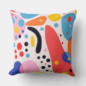 Retro Pop Abstract Blobs Pillow クッション (正面)