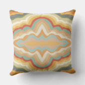 Retro Pop Art Abstract Geometric Wavy Pattern アウトドアクッション (裏面)