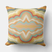 Retro Pop Art Abstract Geometric Wavy Pattern アウトドアクッション (正面)