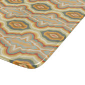 Retro Pop Art Abstract Geometric Wavy Pattern カッティングボード (角)