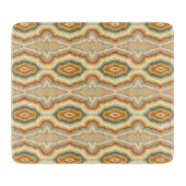 Retro Pop Art Abstract Geometric Wavy Pattern カッティングボード (正面)