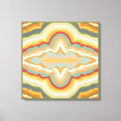 Retro Pop Art Abstract Geometric Wavy Pattern キャンバスプリント (正面)