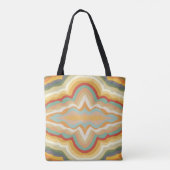 Retro Pop Art Abstract Geometric Wavy Pattern トートバッグ (裏面)