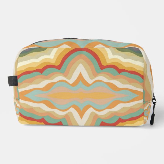 Retro Pop Art Abstract Geometric Wavy Pattern ドップキット (正面)