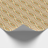 Retro Pop Art Abstract Geometric Wavy Pattern ラッピングペーパー (角)