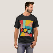 Retro Pop Art Coffee | Vibrant Trio Trio Colorful Tシャツ (正面フル)