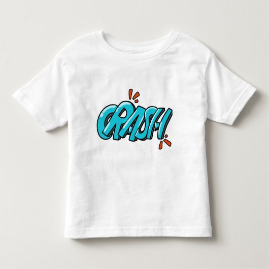Retro Pop Art CRASH Graffiti Lettering トドラーTシャツ (正面)