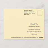 Retro Pop Art Geometric Color Block Pattern ポストカード (裏面)