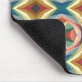 Retro Pop Art Geometric Color Block Pattern マウスパッド (コーナー)