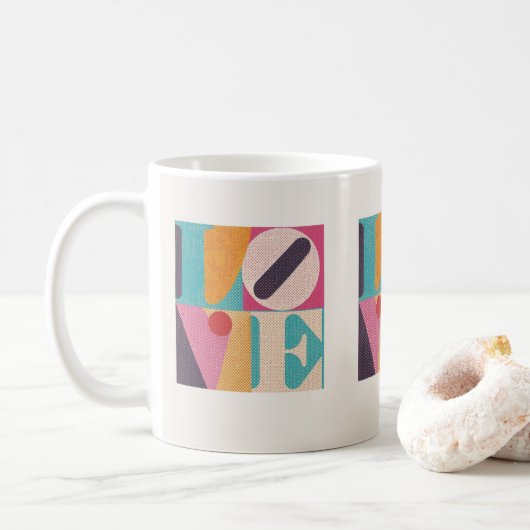 Retro Pop Art LOVE – Valentine’s Day Coffee Mug コーヒーマグカップ (ドーナツ)