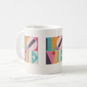 Retro Pop Art LOVE – Valentine’s Day Coffee Mug コーヒーマグカップ (正面左)