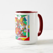 Retro Pop Art Mermaid Colorful Comic Style Coffee  マグカップ (正面右)