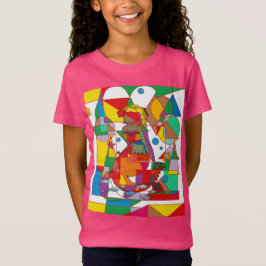Retro Pop Art Mermaid Colorful Comic Style Square  Tシャツ