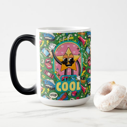 Retro Pop Art "Stay Cool" Morph Mug モーフィングマグカップ (ドーナツ)