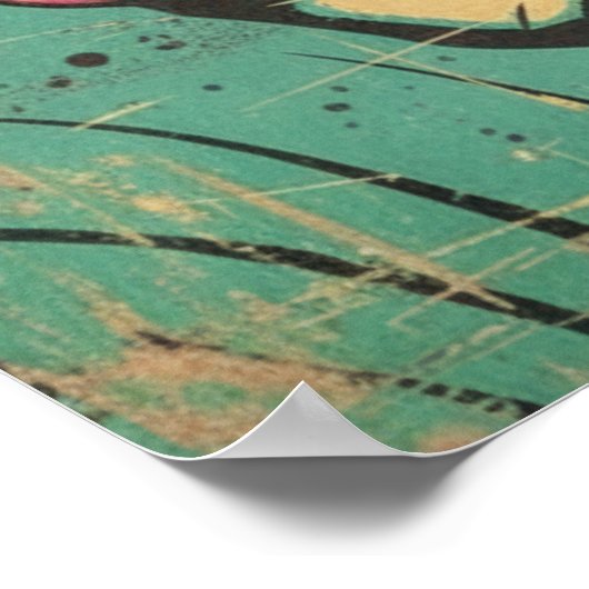 Retro Pop Art: Wink & Kiss ポスター (角)