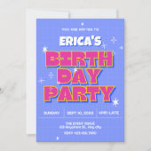 Retro pop birthday  招待状 (正面)