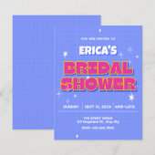 Retro pop bridal shower 招待状 (正面/裏面)
