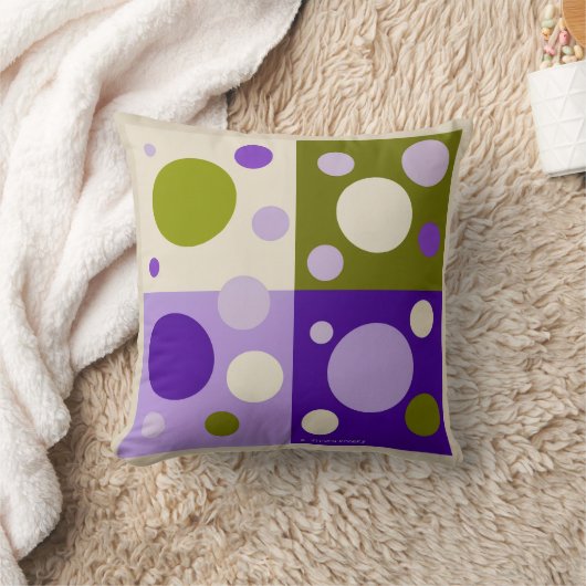 RETRO POP CIRCLES THROW PILLOW. クッション (ブランケット)