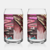 Retro Pop Collage Art Drinkware Set ガラス缶 (右)