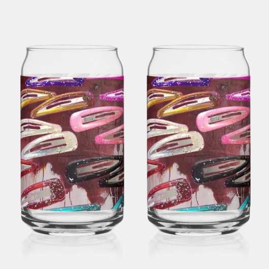 Retro Pop Collage Art Drinkware Set ガラス缶 (裏面)