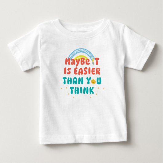 Retro Positive Quote T-Shirt ベビーTシャツ (正面)