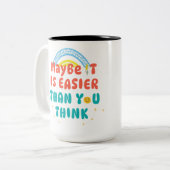 Retro Positive Quote Two-Tone Mug, 15 oz ツートーンマグカップ (正面左)