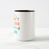 Retro Positive Quote Two-Tone Mug, 15 oz ツートーンマグカップ (中央)