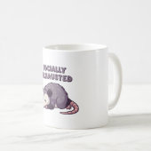 Retro Possum Alone Time White Mug コーヒーマグカップ (正面右)